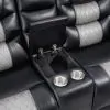New Classic U7005-25P1-BKG New Classic U7005-25P1-BKG Nikko - Console Loveseat With Power Footrest - Black / Gray