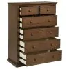 Coaster Fine Furniture 460595WAL Sumerlin - 6-Drawer Bedroom Chest Of Drawers - Medium Brown