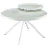 Coaster Fine Furniture 706258-S2 Briggs - 2 Piece Round Coffee And End Table Set - White