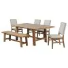 Coaster Fine Furniture 108540-S6 Middleton - 6 Piece Extension Leaf Dining Set - Brown And Beige