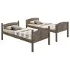 Coaster Fine Furniture 400808-SM Flynn - Wood Twin Over Twin Bunk Bed With Mattress - Weathered Brown