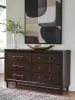Benchcraft® B611-31 Dantenton - Dresser - Merlot