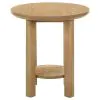 Coaster Fine Furniture 706297 Ottowa - Round Wood Side End Table With Shelf - Washed Oak