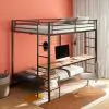 Coaster Fine Furniture 460209BLKB1 Campus - Full over Twin Posts, Front & Rear Guard Rails, Ladder, tube, Box 1 of 2 - Matte Black