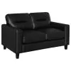 Coaster Fine Furniture 504664-S2 Scotland - 2 Piece Faux Leather Upholstered Sofa Set - Black