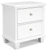 Ashley Furniture B680-92 Fortman - Two Drawer Night Stand - White