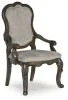 Ashley Furniture D947-01A Maylee - Dining Upholstered Arm Chair (Set of 2) - Dark Brown