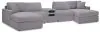 Ashley Furniture 92104S70 Ashley Furniture 92104S70 Modmax - 5 Piece Double Chaise Sectional With Audio Console - Granite