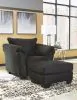Ashley Furniture 75008/20/14 Ashley Furniture 75008/20/14 Darcy - 2 Pc. - Chair with Ottoman - Black