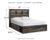 Ashley Furniture B211B17 Ashley Furniture B211B17 Drystan - Queen Bookcase Bed With 2 Side Drawers - Brown / Beige