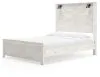 Ashley Furniture B1190B7 Gerridan - Queen Panel Bed With Sconces - White