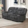 New Classic U5829-25P1-GRY Stanwick - Reclining Console Loveseat With Power Footrest - Gray