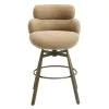 ACME DN03808 ACME DN03808 Jena - Counter Height Chair With Swivel - Taupe & Bronze