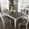 Liberty Furniture 417-T4072 Allyson Park - Rectangular Leg Table - Wirebrushed White / Charcoal