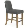 Riverside Furniture 92617 Riverside Furniture 92617 Mix-N-Match Chairs - Clipped Top Upholstered Stool (Set of 2) - Dark Gray
