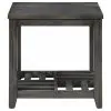 CoasterEssence 722287 Cliffview - 1-Shelf Square Wood Side End Table - Gray
