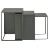 Coaster Fine Furniture 930250 Imez - 3 Piece Rectangular Metal Nesting Table Set - Gray