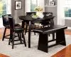 Furniture of America CM3433PC-2PK Hurley - Counter Height Chair (Set of 2) - Black