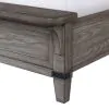 Intercon FG-BR-4965KB-STE-C Forge - King Bed - Brushed Steel