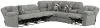 Jackson Furniture Industries 15/36/37/38-28 Quinn - 3 Piece Reclining Sectional With 4 Reclining Seats, Storage Arms, Storage Console With Lights, And Drop Down Table - Nature