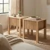 New Classic 30-T3591N-2ET New Classic 30-T3591N-2ET Thayer - One Drawer End Table / Bedside Table (Set of 2) - Natural