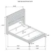 Coaster Fine Furniture 224991QB1 Lucia - Queen Headboard, Headboard Wings, Footboard & Slats, Box 1 of 2 - Gray