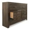 Ashley Furniture B251-31 Juararo - Six Drawer Dresser - Dark Brown