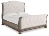 Ashley Furniture B944/31/36/58/56/94/93(2) Ashley Furniture B944/31/36/58/56/94/93(2) Ardenfield - 7 Pc. - Dresser, Mirror, California King Upholstered Sleigh Bed, 2 Nightstands - Light Brown