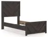 Ashley Furniture B3789B2 Prendonea - Twin Panel Bed - Charcoal