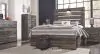 Ashley Furniture B211/31/36/46/87/84/150/B100-12/92(2) Ashley Furniture B211/31/36/46/87/84/150/B100-12/92(2) Drystan - 9 Pc. - Dresser, Mirror, Chest, Full Panel Bed with 2 Side Drawers, 2 Nightstands - Brown / Beige