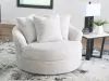 Ashley Furniture PC5910621 Cuddle Plush - Oversized Swivel Accent Chair - Arctic