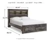 Ashley Furniture B211B23 Ashley Furniture B211B23 Drystan - Queen Bookcase Bed With 2 Storage Drawers - Brown / Beige