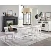Riverside Furniture 37253 Cora - Trestle Dining Table - Cloud / Fog