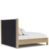 Riverside Furniture 91070-91071-91072 Davie - Queen Upholstered Bed - Light Brown