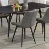 CoasterEssence 110272 Brassie - Upholstered Swivel Dining Side Chair (Set of 2) - Gray