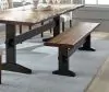 CoasterEssence 110333 Bexley - Wood Dining Bench - Natural Honey And Smokey Black