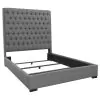 CoasterEssence 300621KE Camille - Upholstered Eastern King Panel Bed - Gray