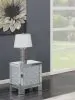 CoasterElevations 722497 Gillian - Rectangular Mirrored Acrylic Side End Table - Silver