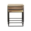 CoasterElevations 931182 Belcourt - 3 Piece Square Nesting Tables - Natural And Black