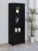 Coaster Fine Furniture 707756 Jupiter - 3-Shelf Engineered Wood Media Tower - Black