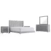 New Classic 00-3365G-35N New Classic 00-3365G-35N Huxley - 5/0 Queen 5 Piece Bedroom Set (Bed & Dresser & Mirror & 2 Nightstands) - Gray