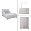 New Classic 00-3314-14C New Classic 00-3314-14C Biscayne - 6/6 Eastern King 4 Piece Bedroom Set (Bed & Dresser & Mirror & Chest) - Driftwood