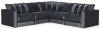 Jackson Furniture Industries 2245/36/31/59/37/5-23 Jackson Furniture Industries 2245/36/31/59/37/5-23 Remington - 5 Piece Modular Sectional - Slate