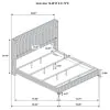 Coaster Fine Furniture 224731KEB1 Lucia - King Headboard, Headboard Wings, Footboard & Slats, Box 1 of 2 - Beige