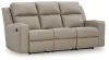 Ashley Furniture 6330789 Lavenhorne - Rec Sofa W/Drop Down Table - Pebble