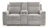 Ashley Furniture 3320196 Barnsana - Dbl Power Reclining Loveseat with Console - Ash