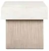 Ashley Furniture T622-2 Ashley Furniture T622-2 Jorlaina - Square End Table With Faux Cement Top - Light Grayish Brown