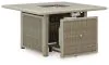 Ashley Furniture PCP690-772 Cliff Trails - Square Fire Pit Table - Beige
