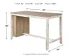 Ashley Furniture D394/32/124(4) Ashley Furniture D394/32/124(4) Skempton - 5 Pc. - Counter Table, 4 Upholstered Barstools - White