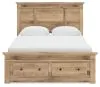 Ashley Furniture PCB1170B11 Ashley Furniture PCB1170B11 Makidern - Queen Panel Storage Bed With 2 Under Bed Storage Units And Storage Footboard - Tan